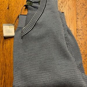 Bobby Jones Mens Pullover V-Neck Knit Golf Sweater Medium BlueBlack 100% Cotton